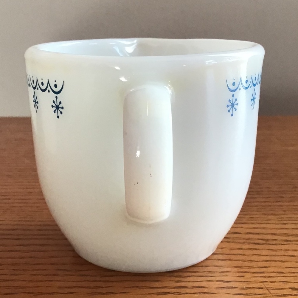 Pyrex Vintage Snowflake Blue Garland Creamer Corning Glass - Picture 2 of 8